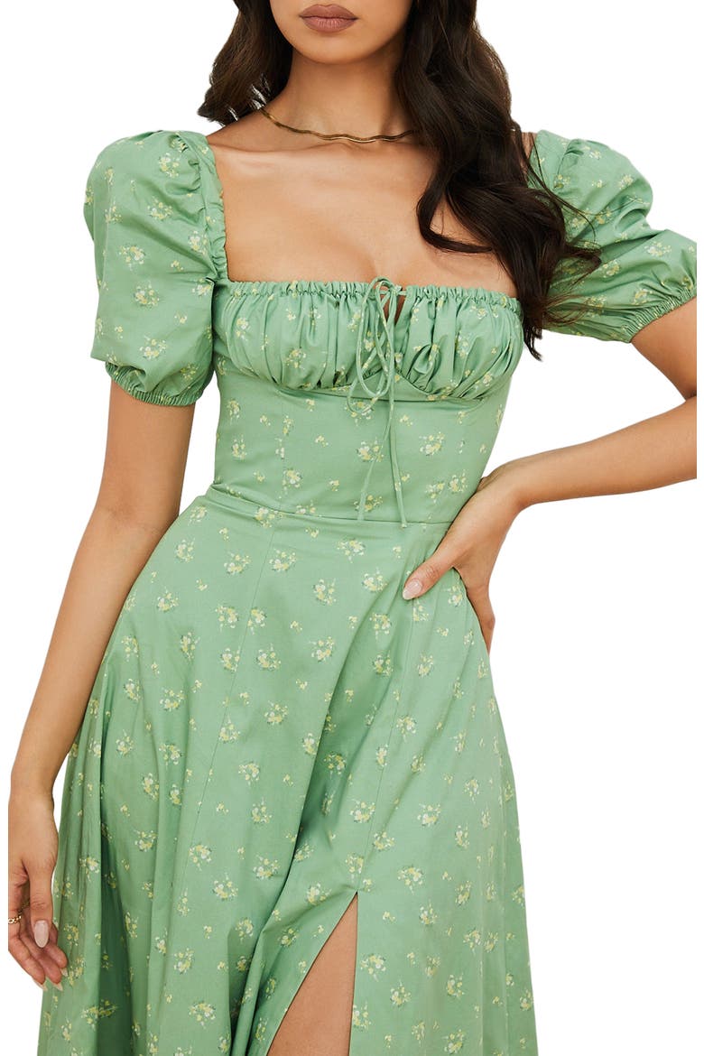 white blueberry embroidered puff sleeve tallulah midi dress VickyPattison on LTK