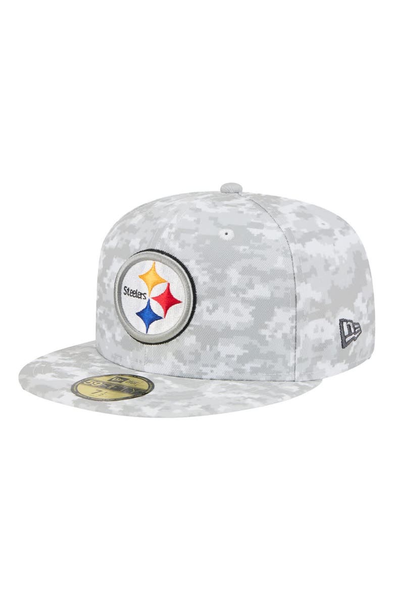 New Era Men
s New Era  Gray Pittsburgh Steelers 2025 Salute to Service Fan Pack 59FIFTY Fitted Hat, Alternate, color, Gray