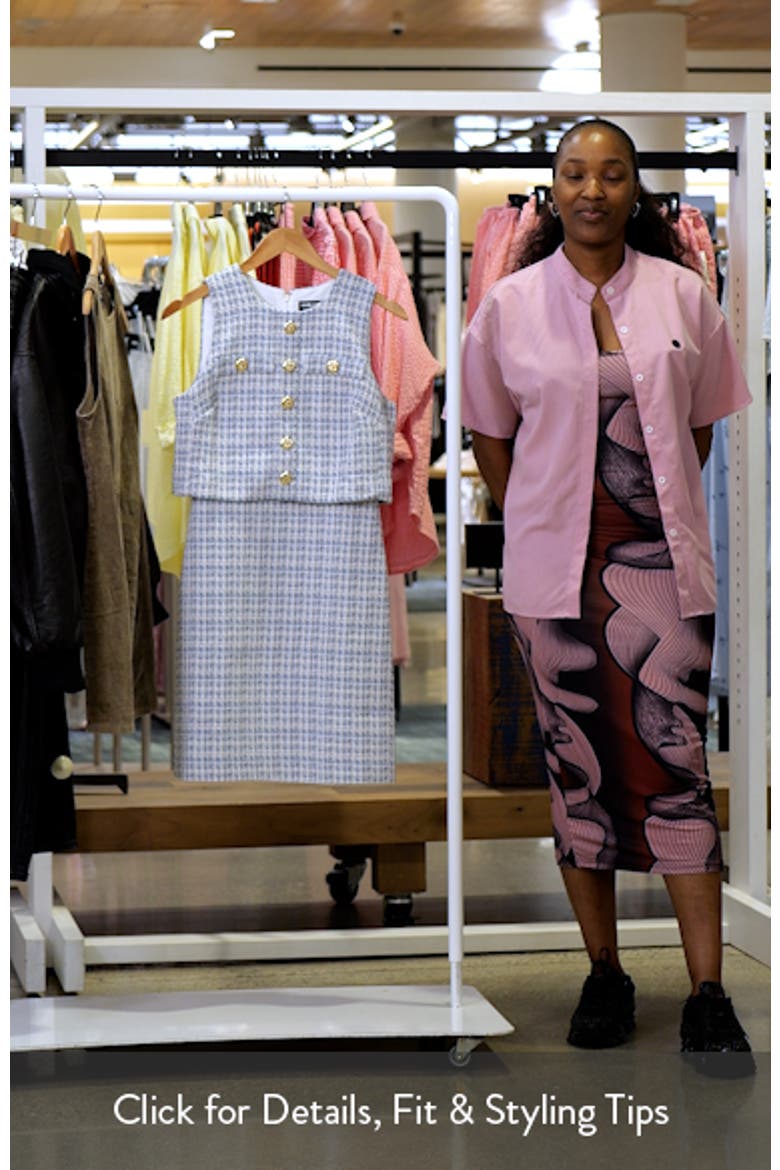 Sleeveless Tweed Popover Dress video