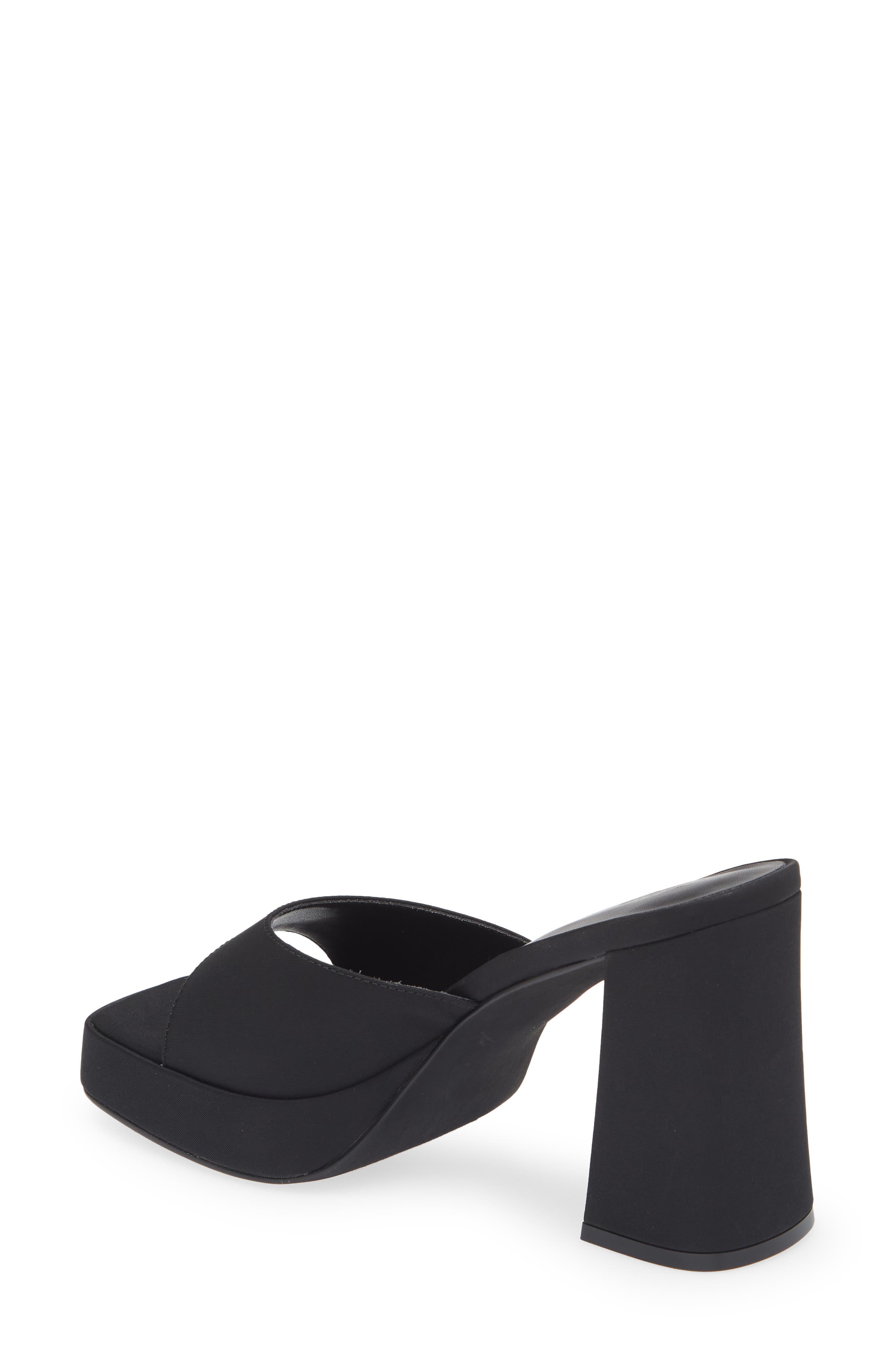 Jeffrey Campbell Ninety Platform Sandal, Alternate, color, Black Faille