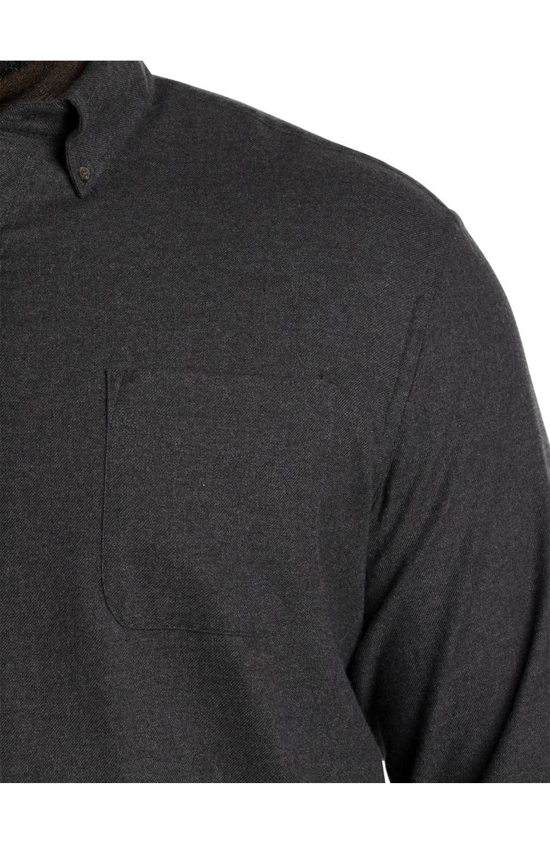 Harbor Bay by DXL Big & Tall Solid Flannel Sport Shirt, Alternate, color, 