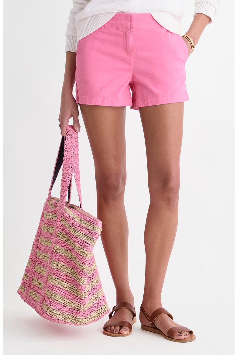 Herringbone Stretch Cotton Shorts, Main, color, 956 BAHAMA