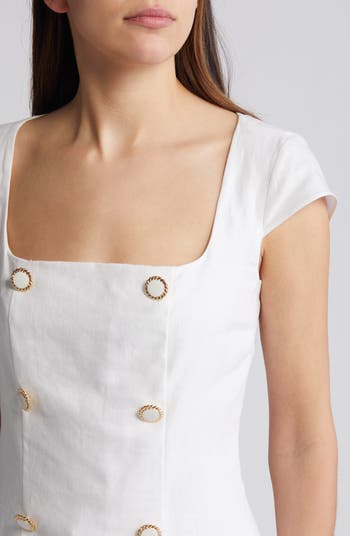 Meela Button Linen Top