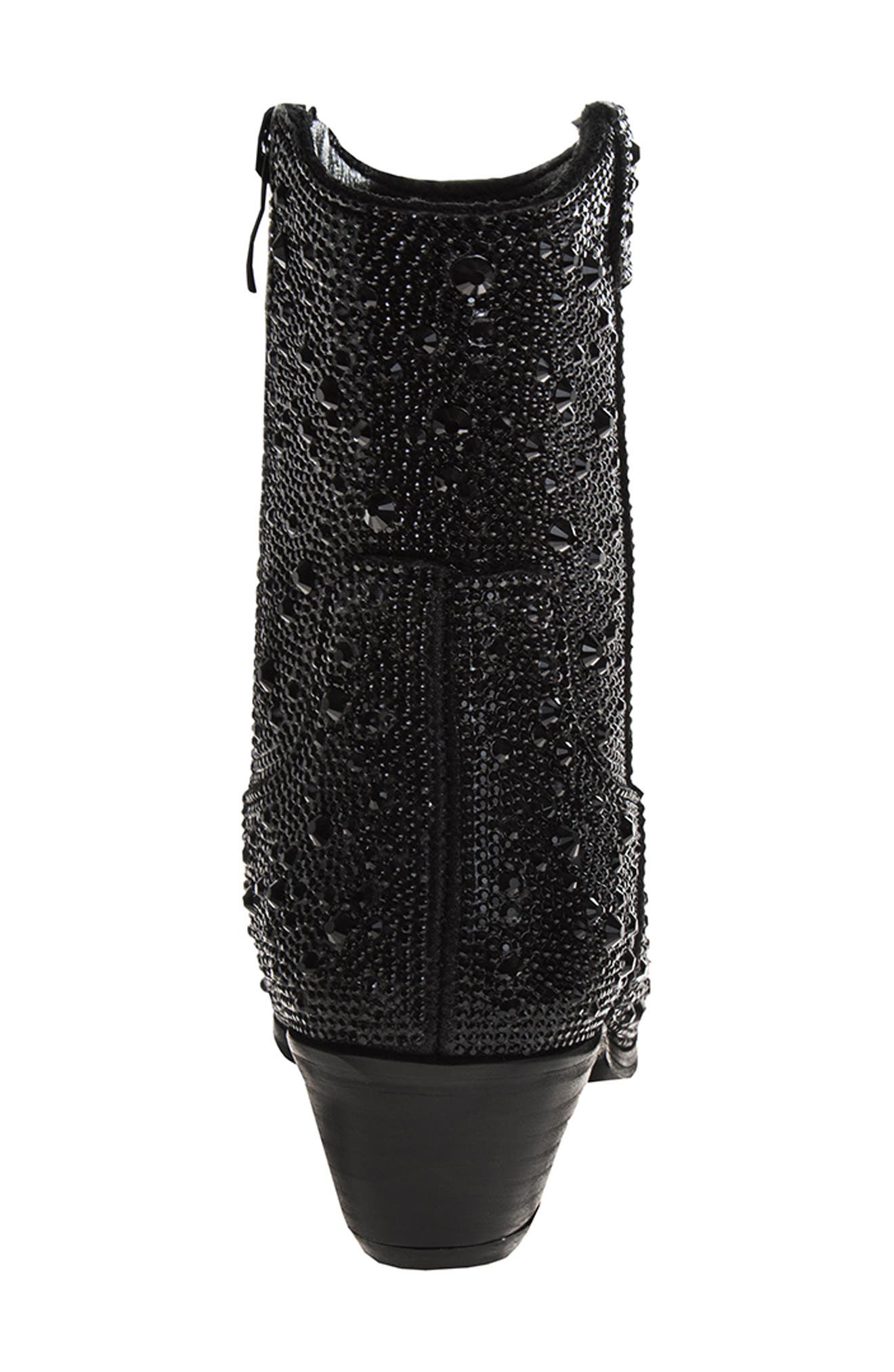 Badgley Mischka Collection Kids' Rhinestone Western Boot, Alternate, color, Black