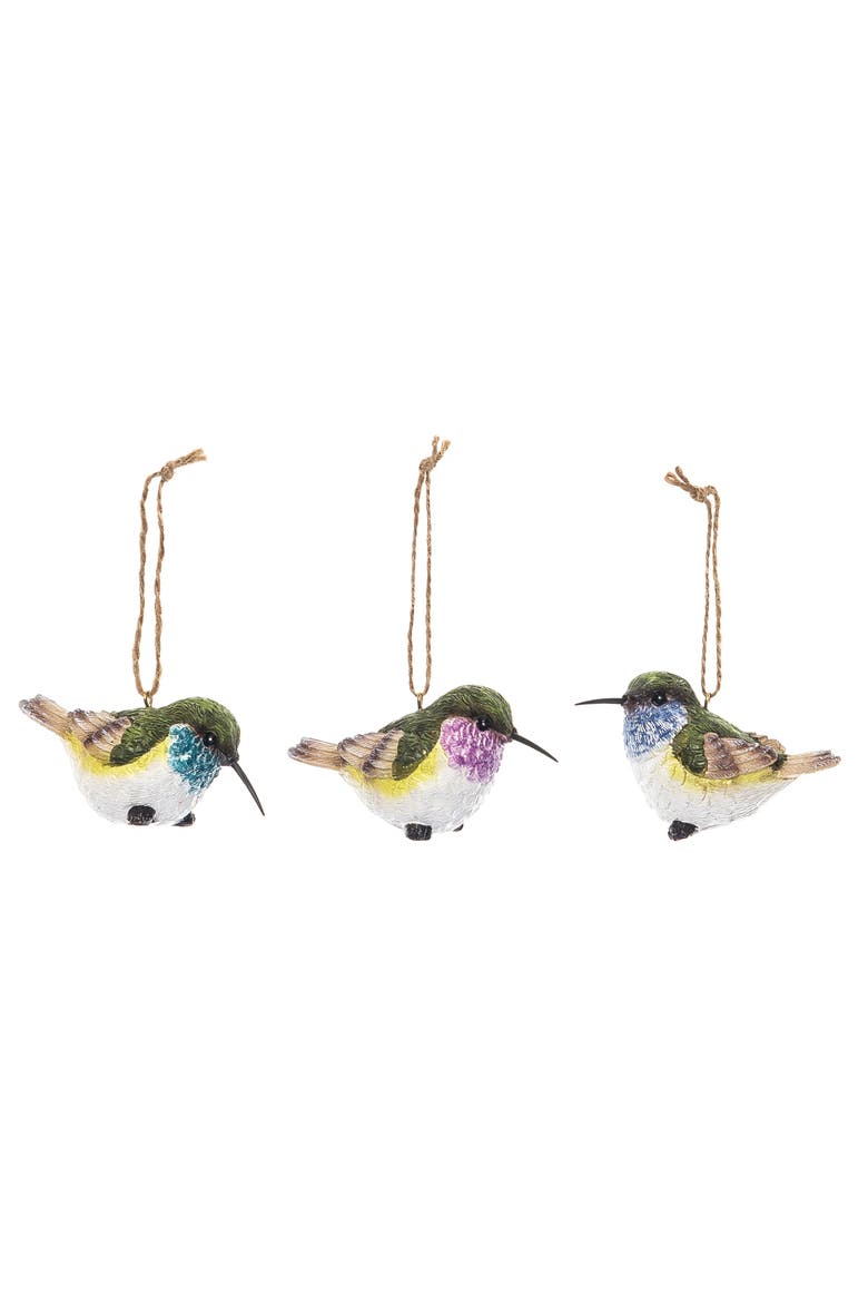 Hummingbird Figurine Assortment of 3, Main, color, Yellow
