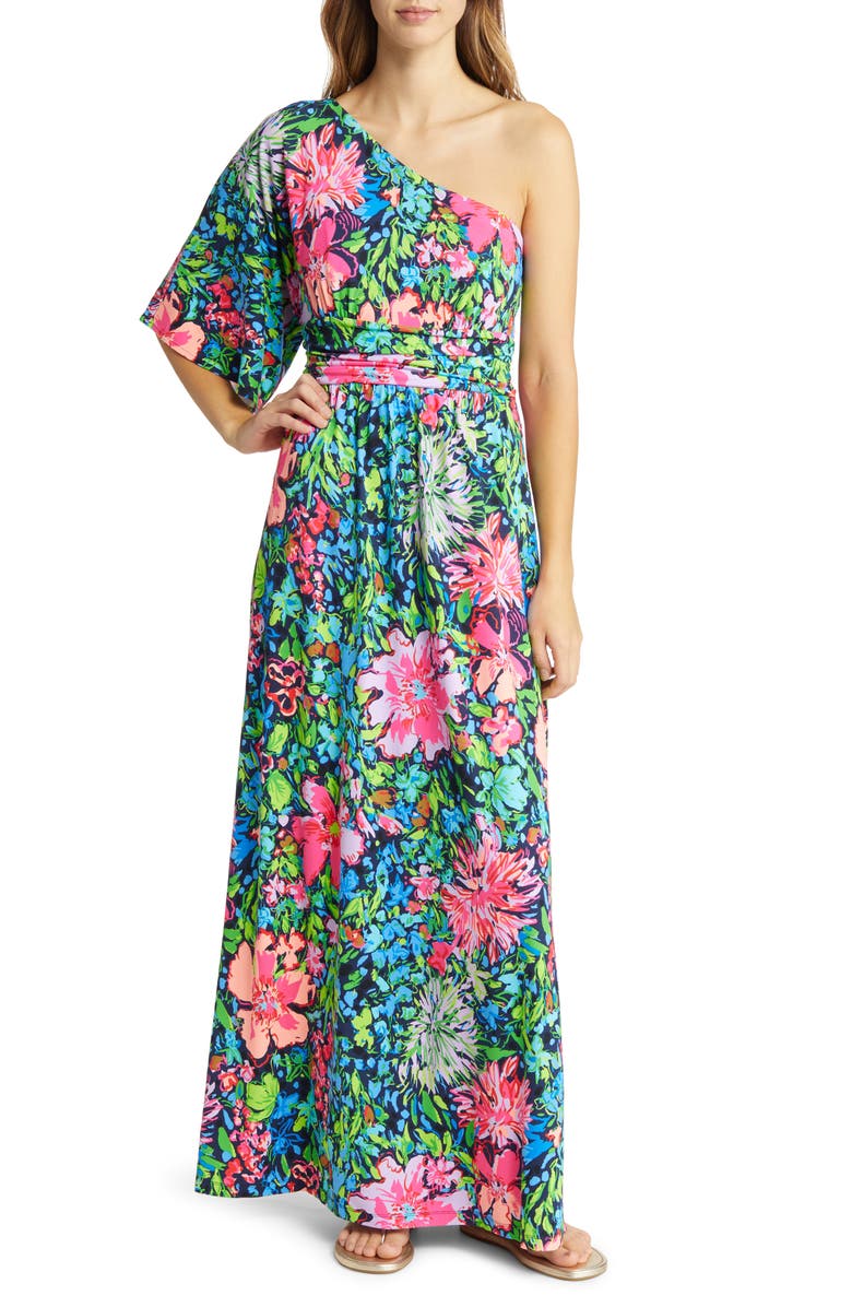 Lilly Pulitzer<sup>®</sup> Niki One Shoulder Maxi Dress, Main, color,