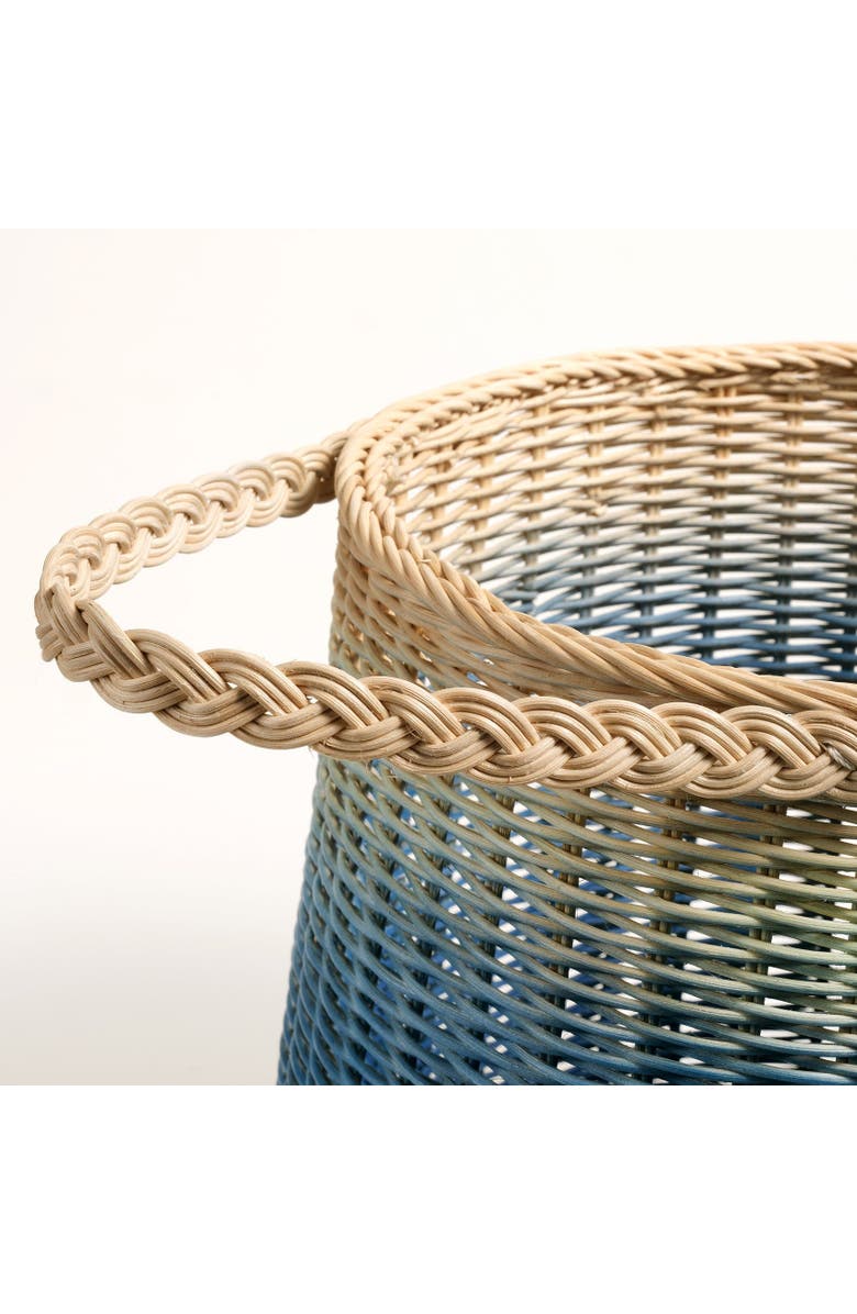 Zsa Zsa Zsu Java Rattan Basket 12 In, Alternate, color, Blue