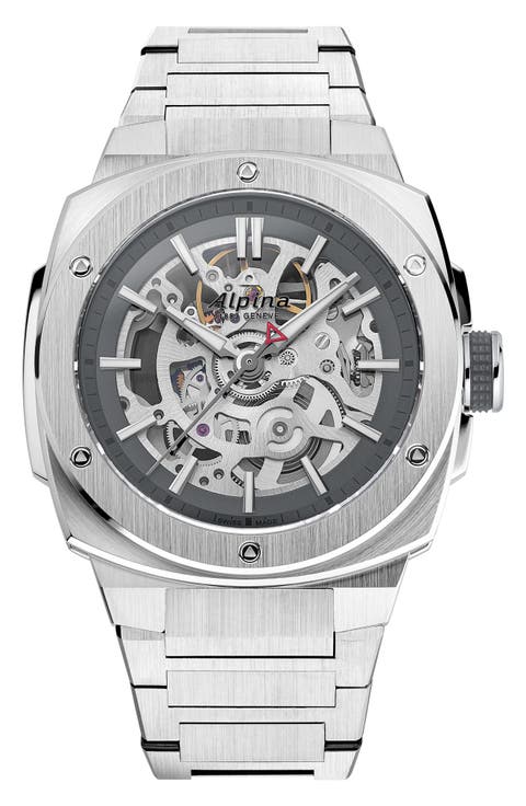 Alpiner Extreme Skeleton Automatic Bracelet Watch, 39mm