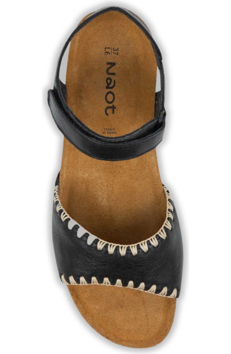 Naot Luna Sandal, Alternate, color, Black Leather