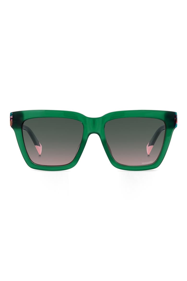 55mm Rectangular Sunglasses, Main, color, 0IWB-JP