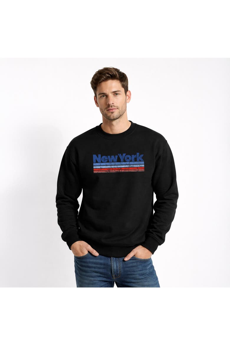 New York Retro Stripes Sweatshirt, Main, color, Midnight