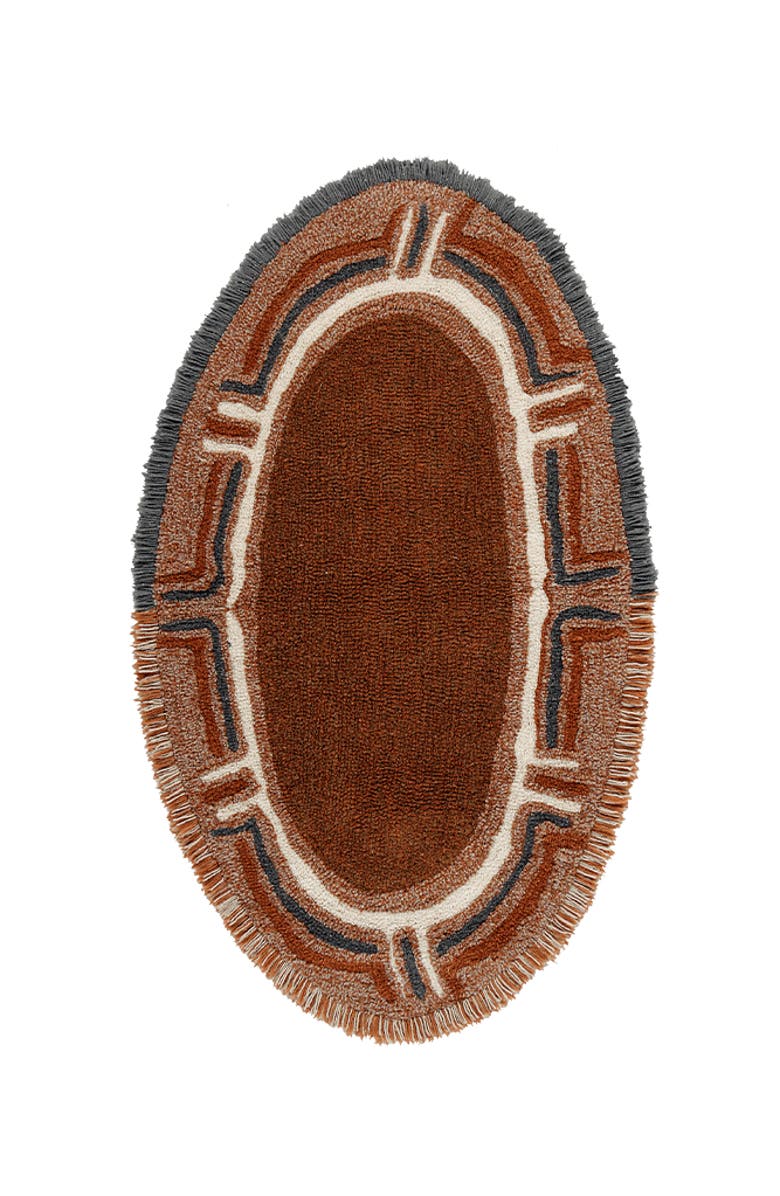 Lorena Canals Woolable Rug Karibu, Main, color, Cinnamon, Seashell, Charcoal