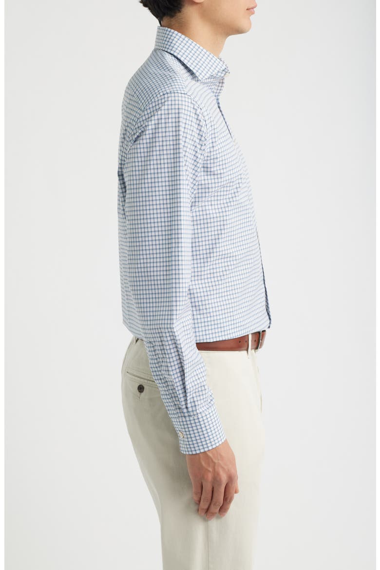 Regular Fit Windowpane Cotton Button-Up Shirt, Alternate, color, LIGHT BLUE