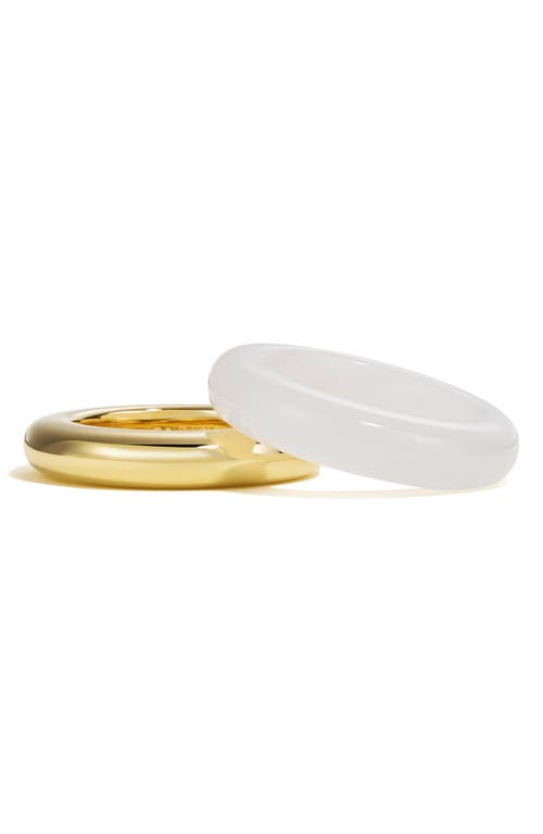 Shop By Pariah Duo Set Of 2 Stack Rings In White Jasper