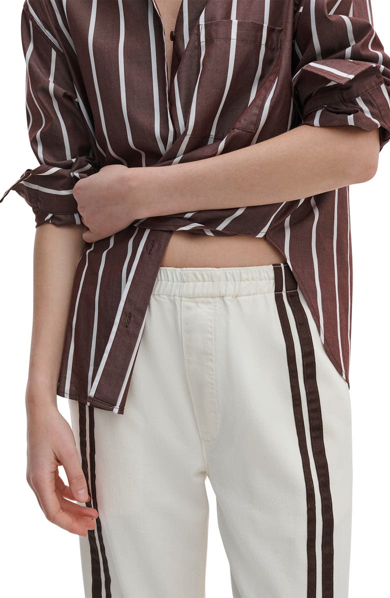 rag & bone Logan Stripe Track Pants, Alternate, color, Ecru Sport