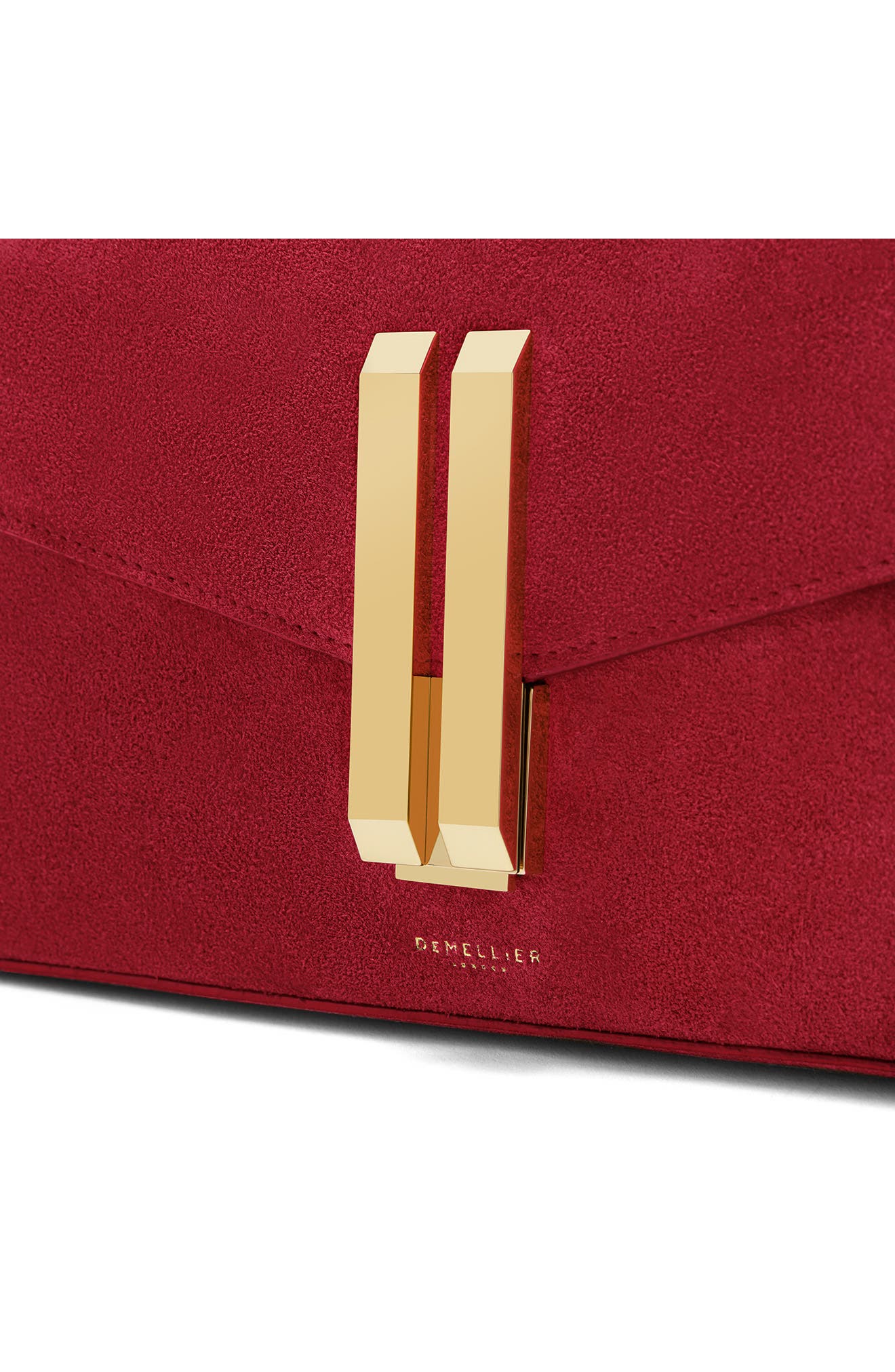 DeMellier Vancouver Leather Clutch, Alternate, color, Berry Red/ Berry Red