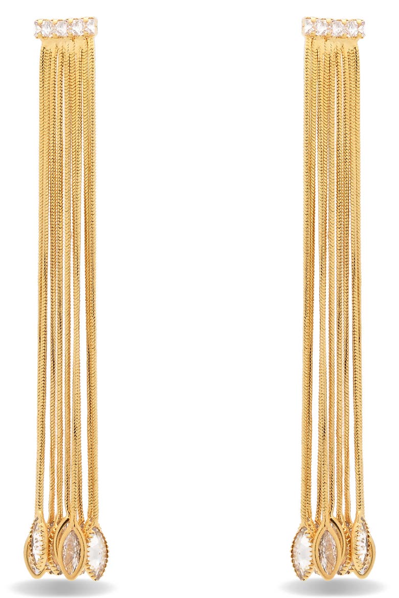 Renata Fringe Earrings, Alternate, color, GOLD