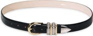Déhanche Hollyhock Crystal Leather Belt