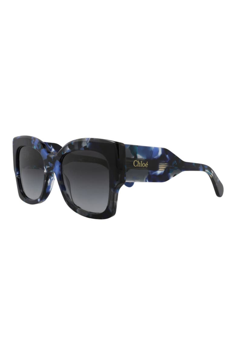 55mm Square Sunglasses, Alternate, color, BLUE BLUE GREY