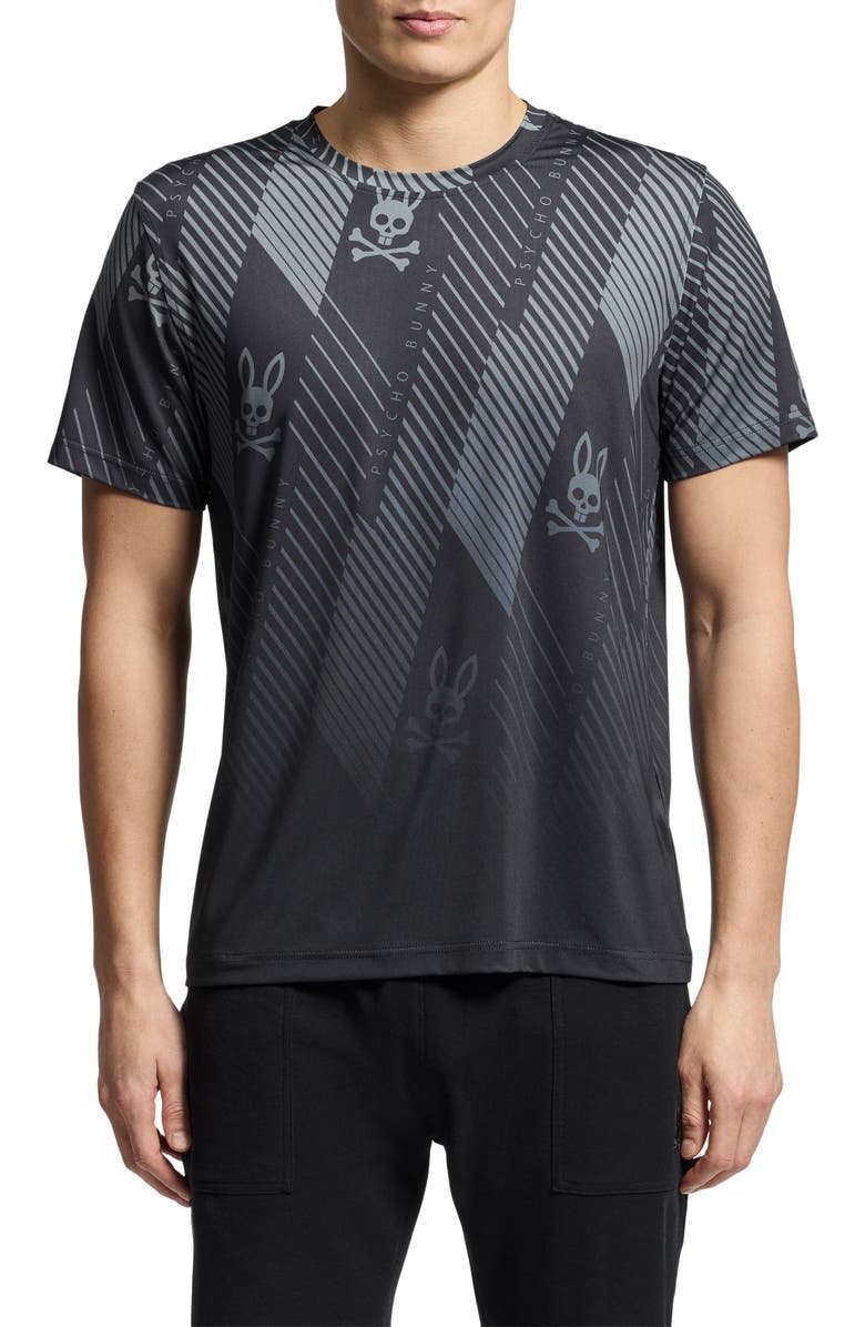 Psycho Bunny Fletcher Print Performance T-Shirt, Main, color,