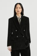 Brunello Cucinelli Sparkling corduroy blazer with monili