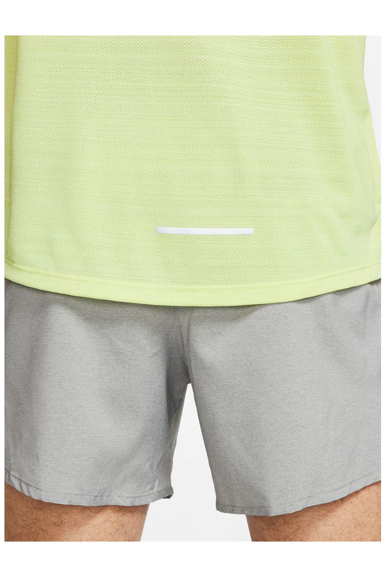 Miler Dri-FIT Running T-Shirt, Alternate, color, LIMELIGHT/ HEATHER/ SILVER