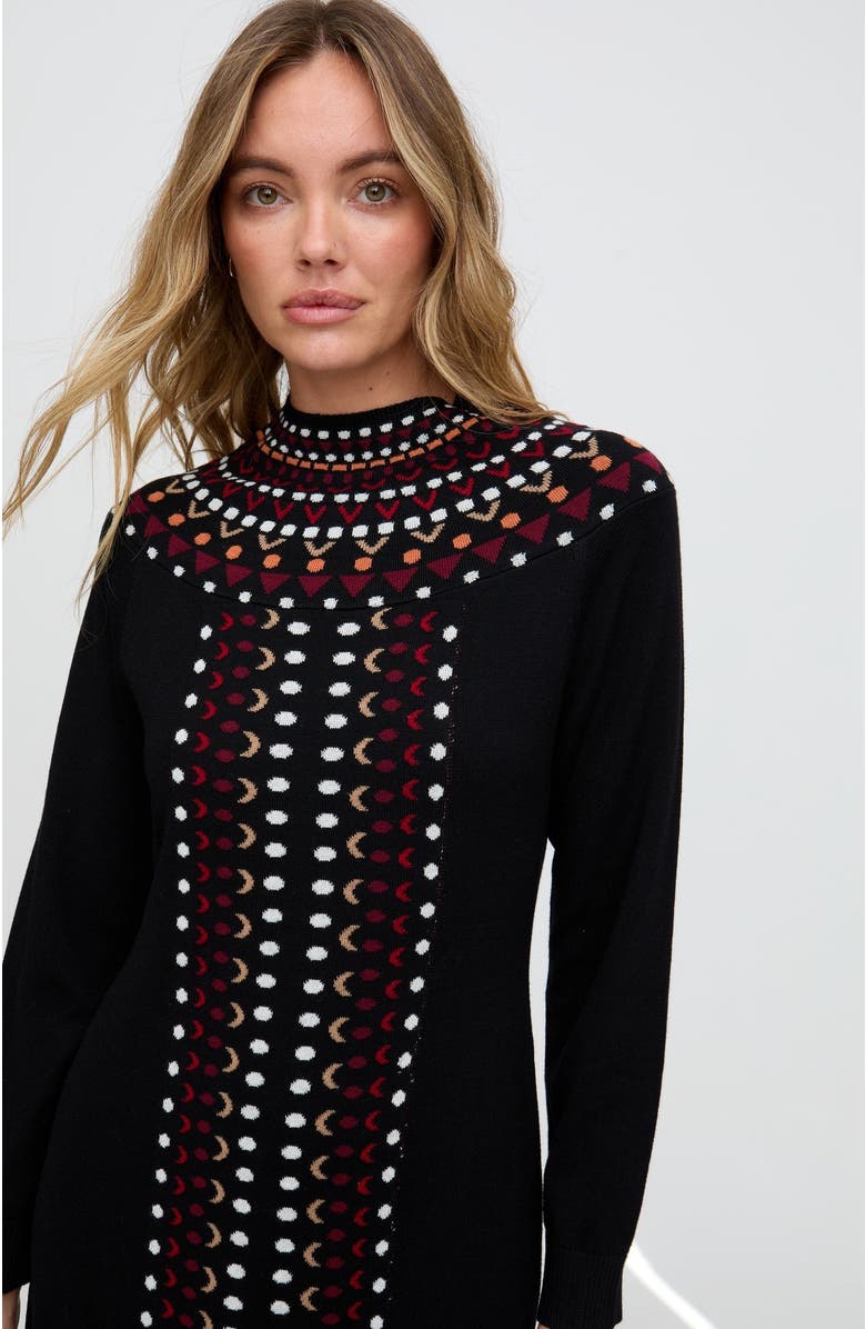 Raffya Jethro Geometric Printed Maxi Dress, Alternate, color, Black