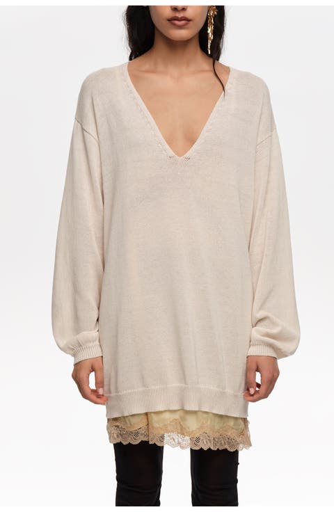 Cotton V-Neck Sweater