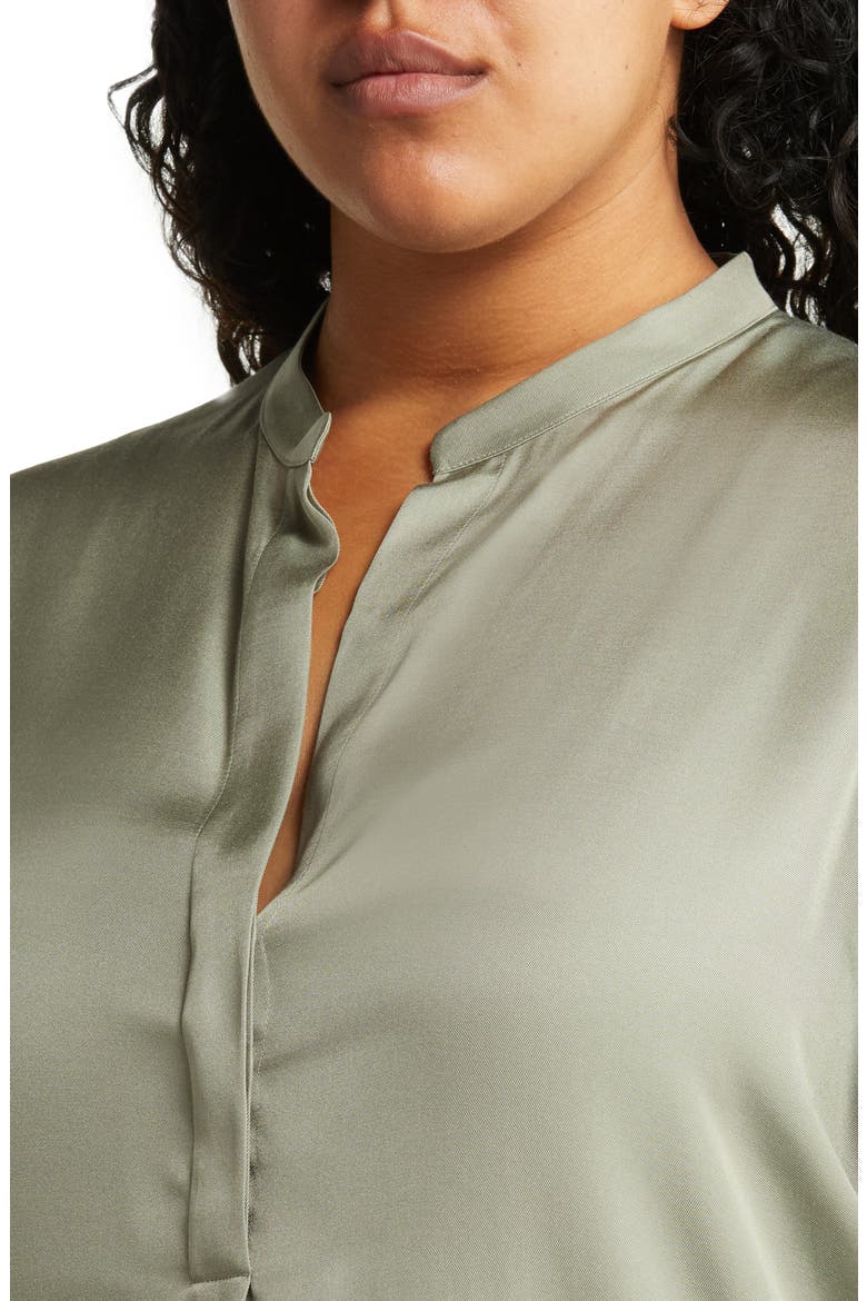 Silk Blend Blouse, Alternate, color, MOSS