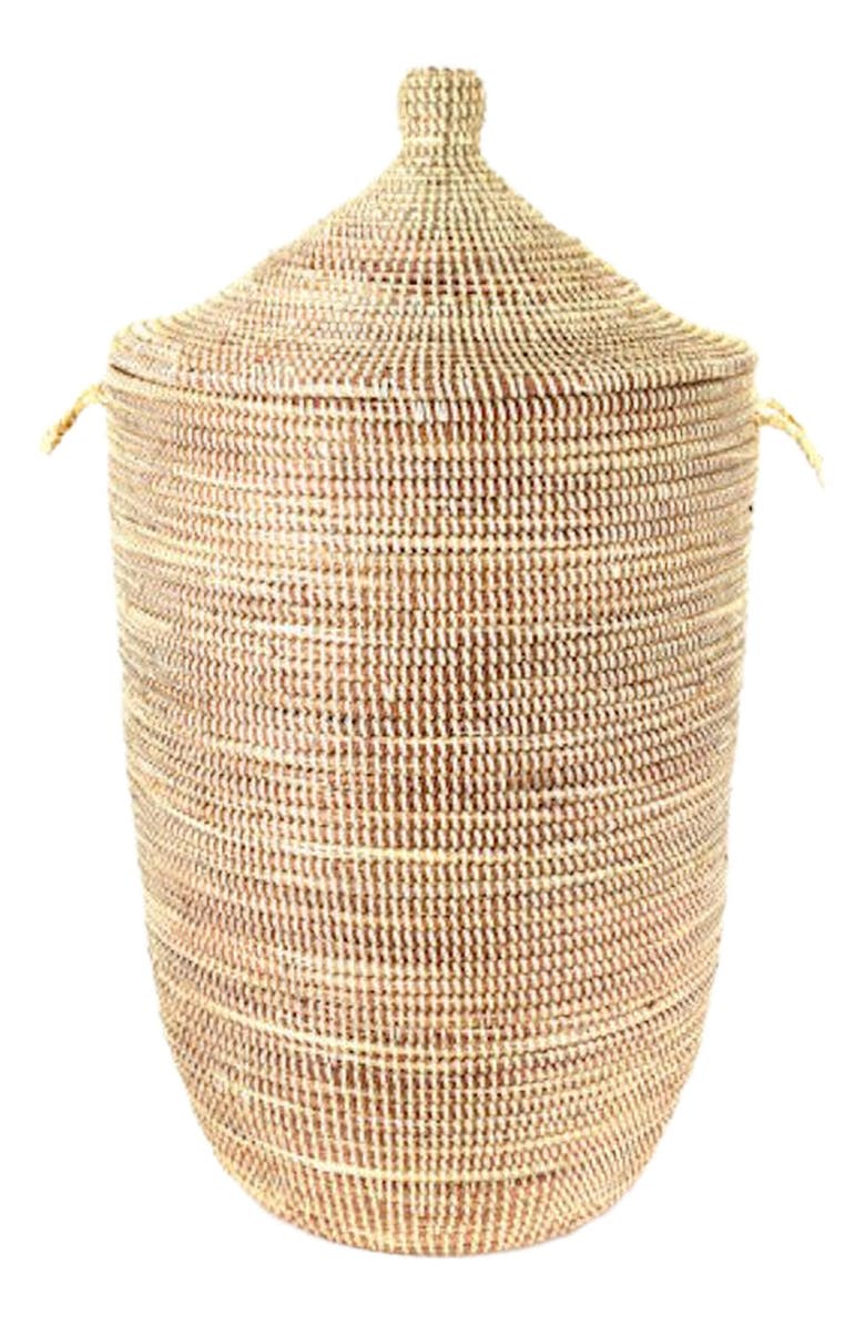 Mbare Dou Lid Storage Basket Monochrome, Main, color, Natural