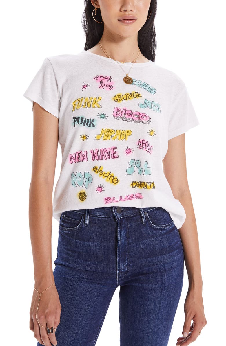 MOTHER The Sinful Short Sleeve Graphic T-Shirt, Main, color, 