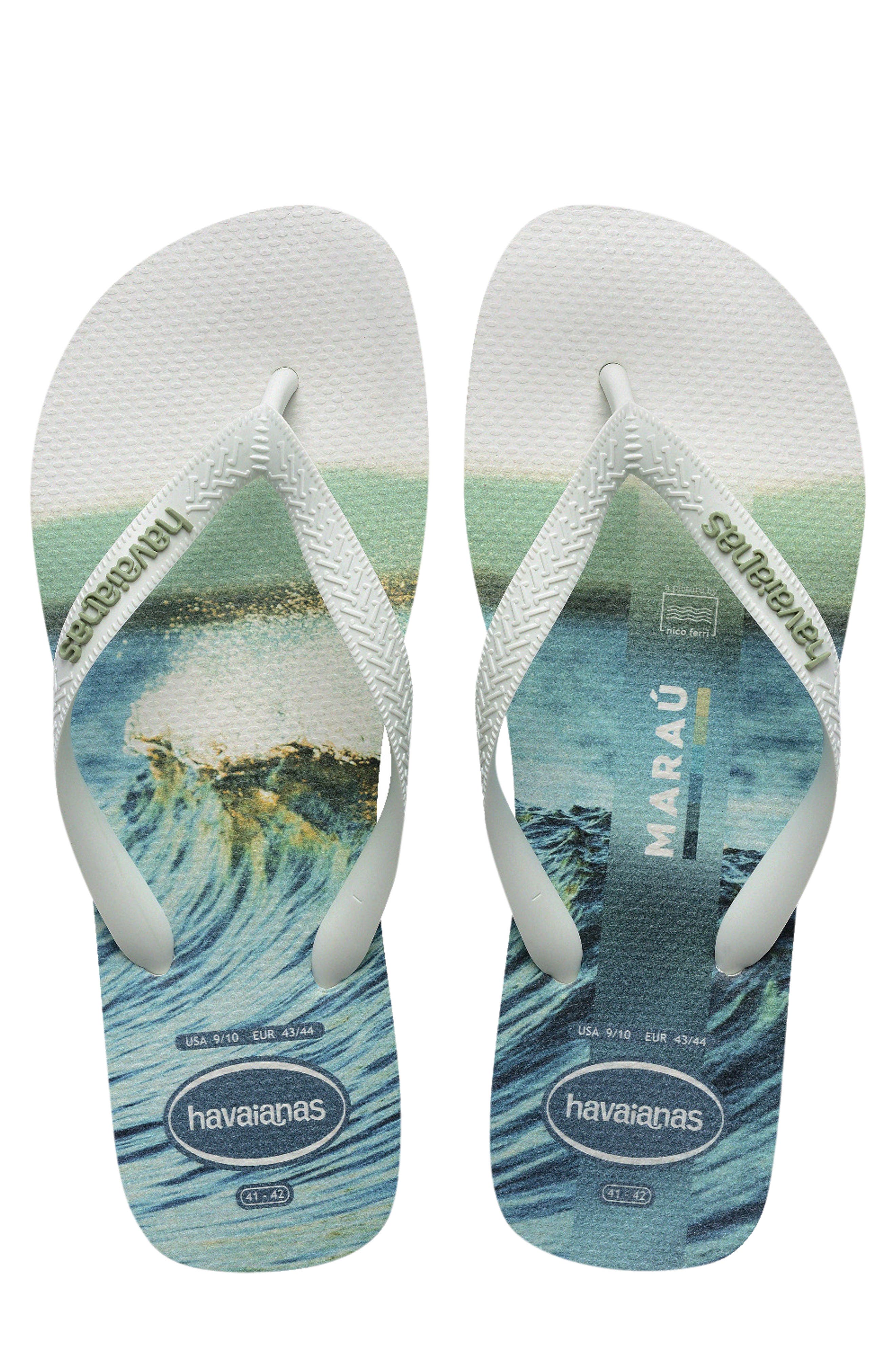 Top Surfer Flip Flop, Alternate, color, WHITE/ WHITE