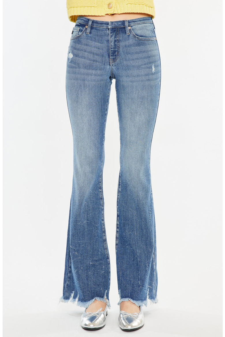 Jennie Medium Rise Wide Leg Jeans, Main, color, Medium Wash