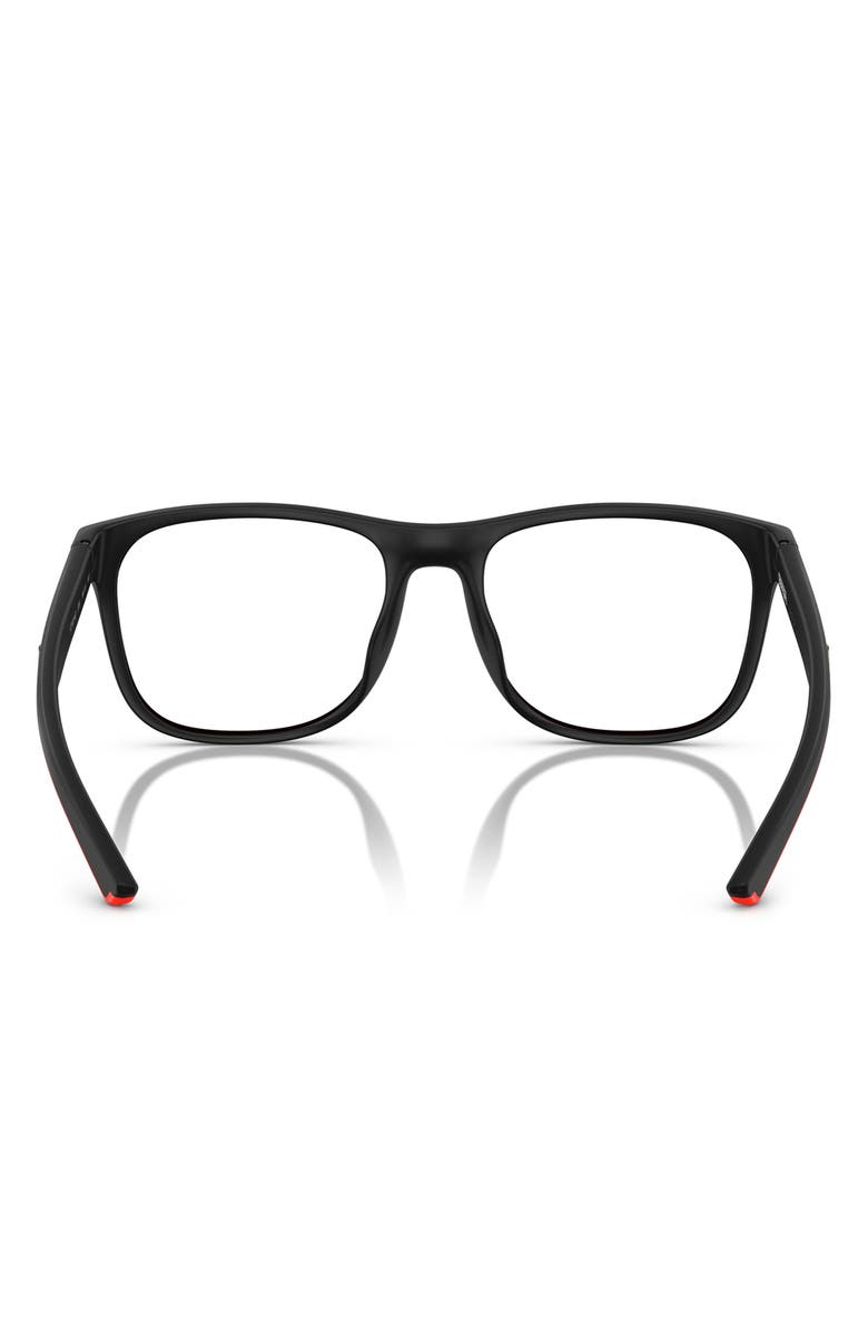 Scuderia Ferrari 56mm Square Optical Glasses, Alternate, color, Matte Black