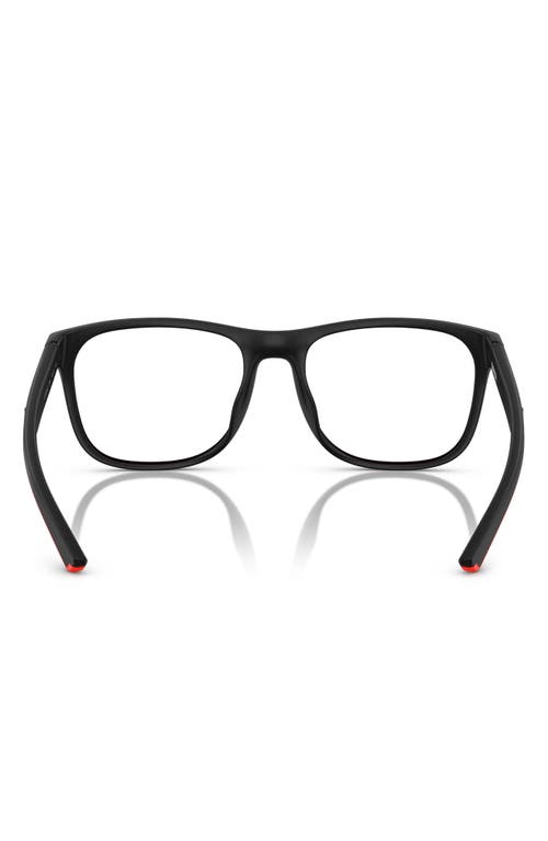 Scuderia Ferrari 54mm Square Optical Glasses In Matte Black