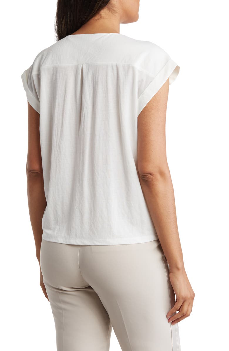 Bobeau Dolman Sleeve Piqué T-Shirt, Alternate, color, White