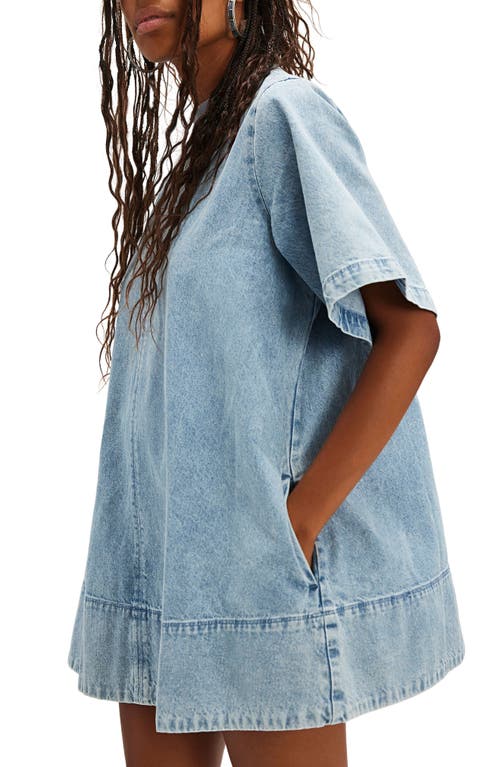 Free People Harlow Mini Dress In Ocean Blue In Blue
