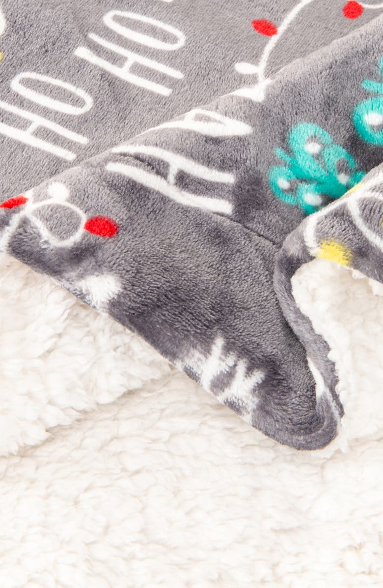 Woven & Weft Holiday Printed Throw Blanket, Alternate, color, Believe Magic