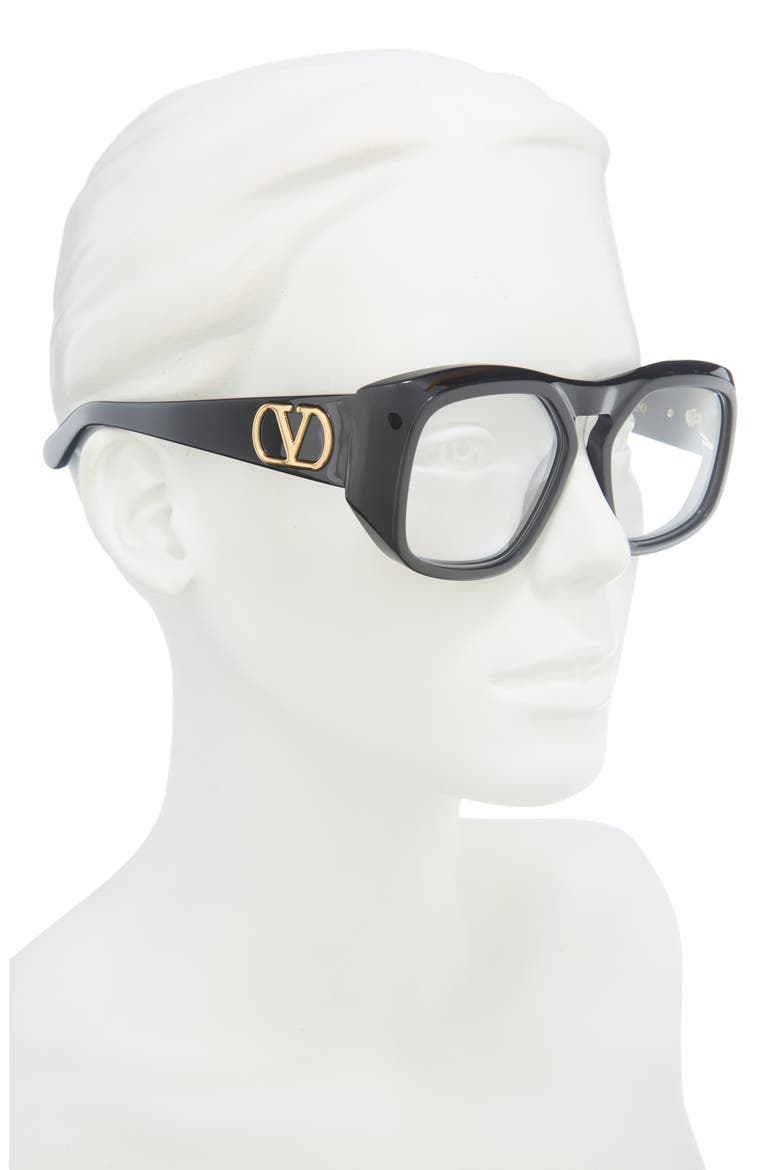 55mm Novelty Optical Frames, Alternate, color, BLACK BLACK TRANSPARENT
