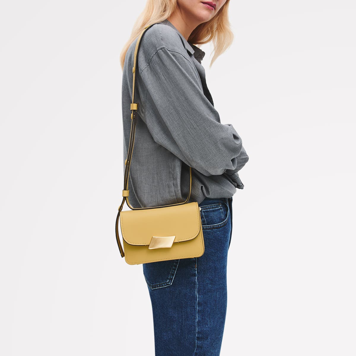 The Belsize Mini Flapover Crossbody Bag, Alternate, color, Honeycomb