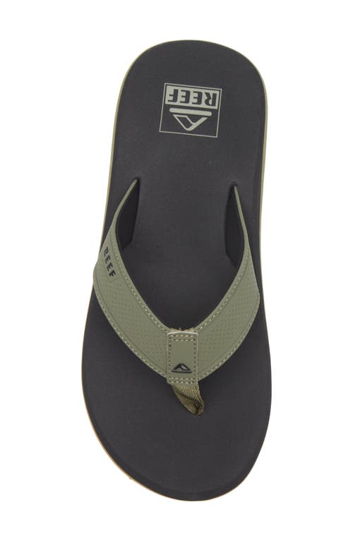 Reef The Layback Flip Flop In Black/olive