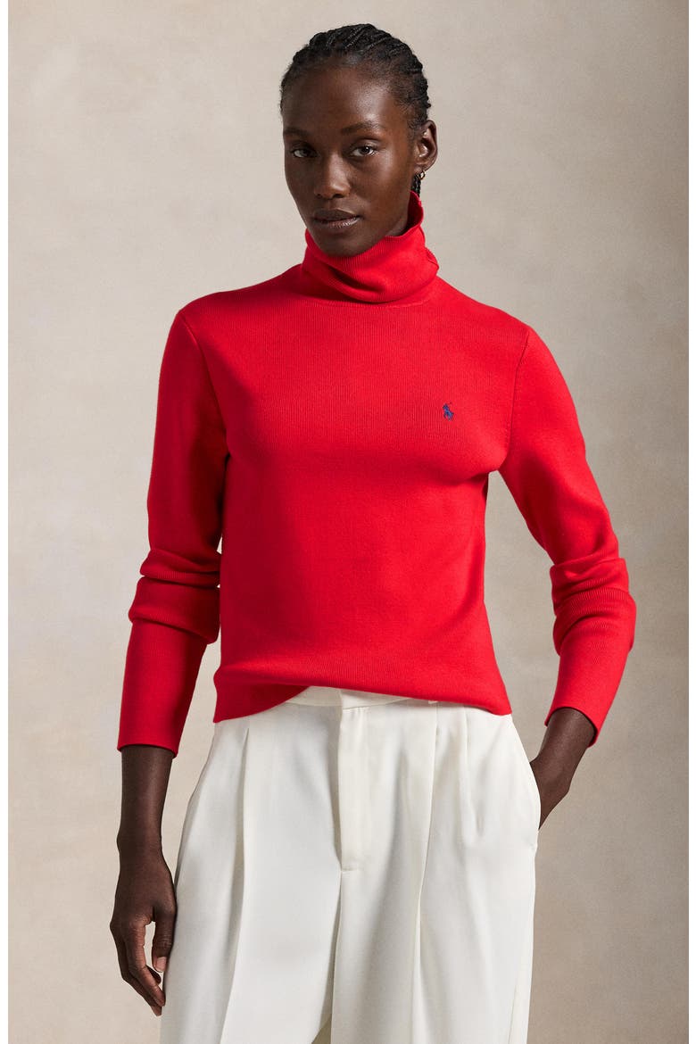 Pima Cotton Blend Turtleneck Sweater (Women) | Nordstrom
