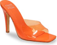CHASE AND CHLOE Square Toe Mule Sandal