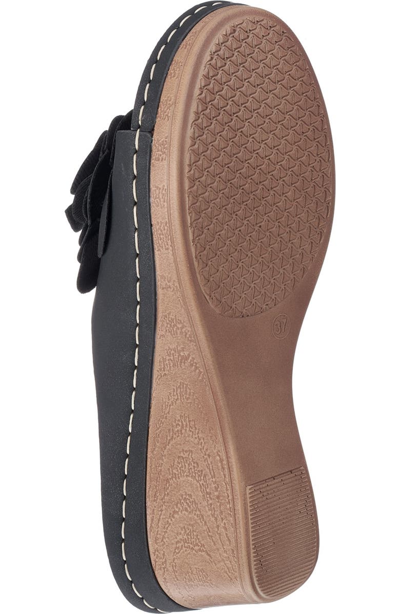 GOOD CHOICE NEW YORK Tokyo Floral Wedge Sandal, Alternate, color, Black