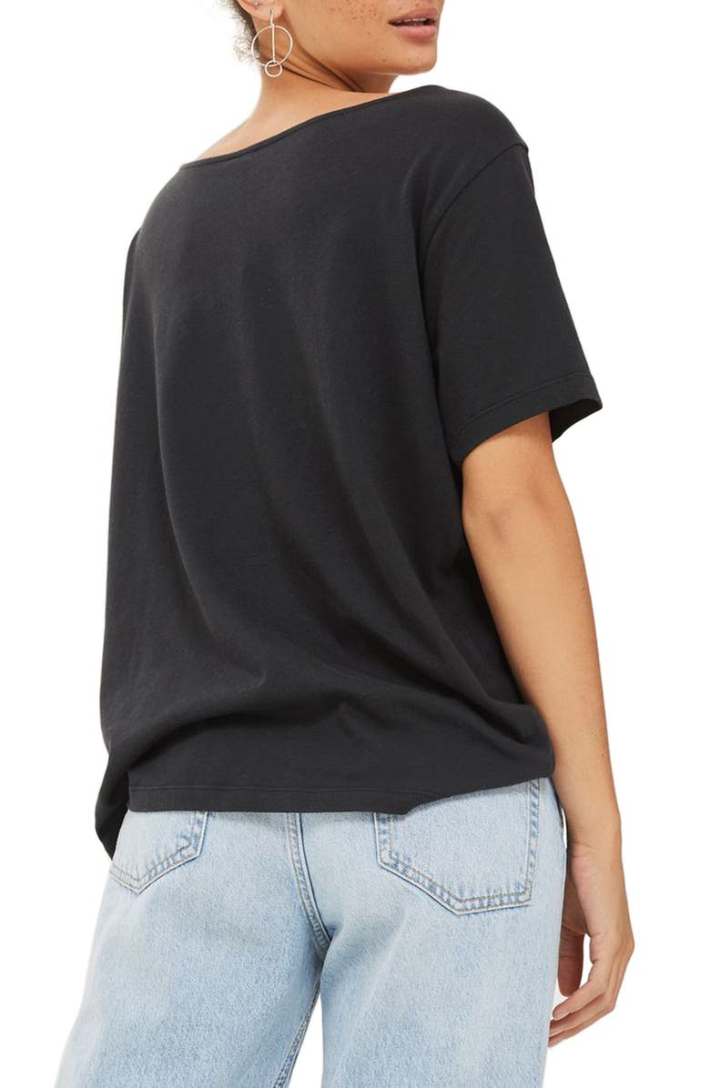 Topshop by And Finally Guns N' Roses Graphic Lace-Up Tee, Alternate, color,