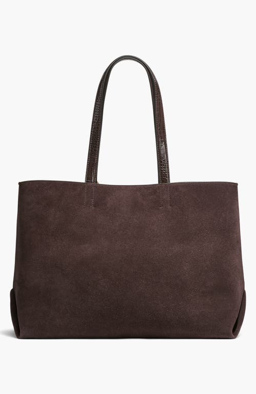 Donna Karan New York Georgette Suede Tote In Purple