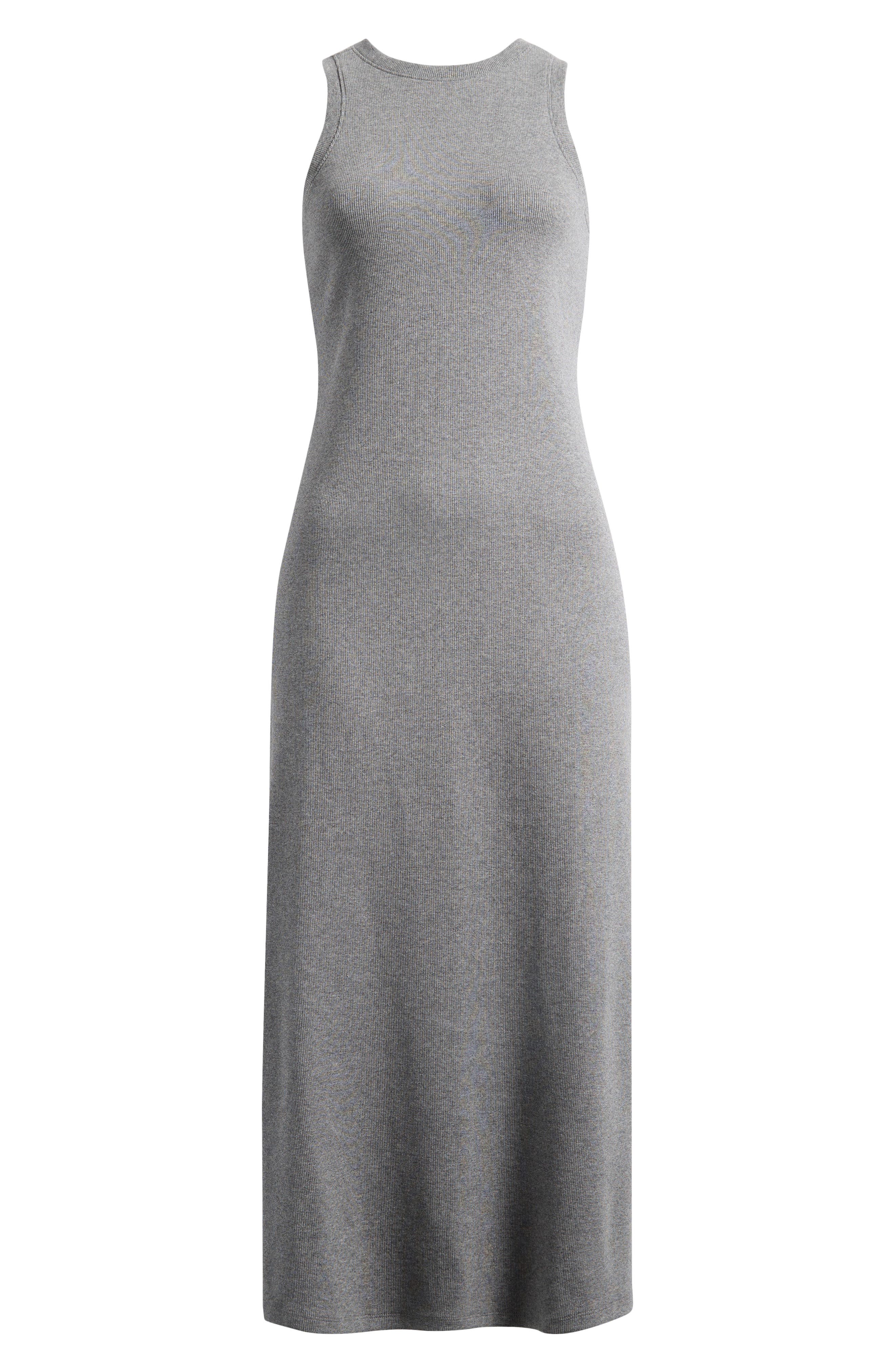 dragon rib tank dress NWT WSLY Ribbed Tank Low Back Midi Bodycon Dress Sz. Medium "Dragon Fruit"