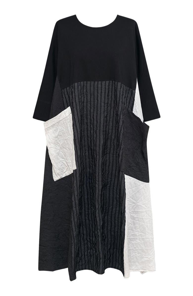 Alembika Patchwork A-line maxi dress, Alternate, color, 