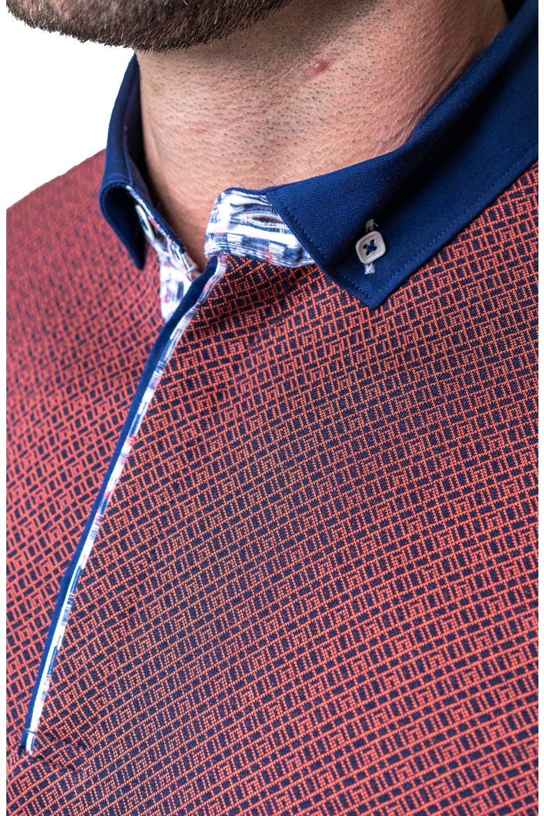Mozartopa Red Short Sleeve Cotton Polo, Alternate, color, RED
