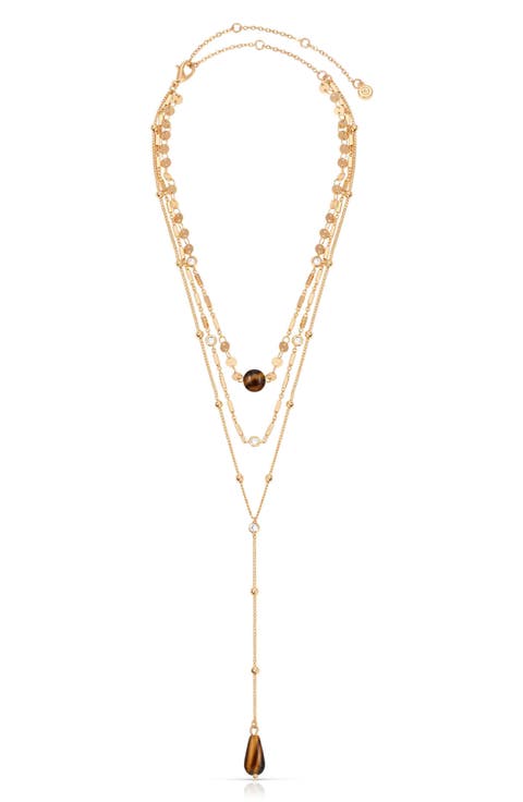 Forever Falling Tiger's Eye Layered Necklace